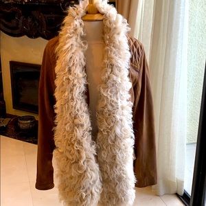 UGG Suede/Fur Jacket.  Front closure snap.